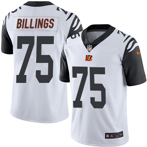 Youth Limited Andrew Billings Nike Jersey White - #75 Rush NFL Cincinnati Bengals